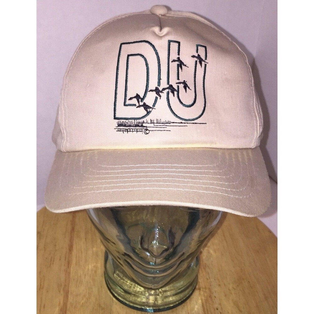 Vintage DUCKS UNLIMITED DU Flock of Ducks Flying Lake Hat Cap Snapback Youngan